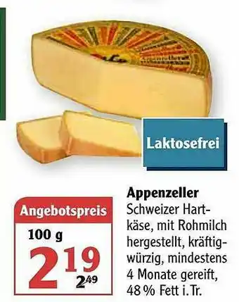 Globus Appenzeller Angebot