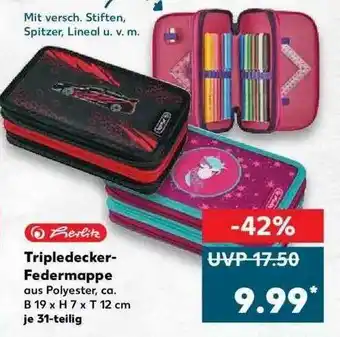 Kaufland Herlitz Tripledecker-federmappe Angebot