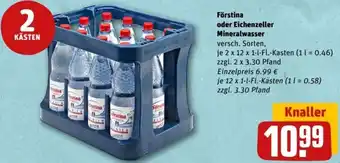 REWE Center Förstina oder Eichenzeller Mineralwasser 2x12x1 L-Fl. Kasten Angebot