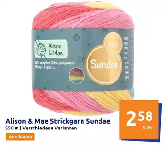 Action Alison & Mae Strickgarn Sundae 550 m Angebot