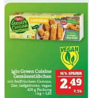 Marktkauf Iglo Green Cuisine Gemüsestäbchen Angebot