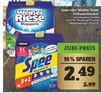 Marktkauf Spee Oder Weißer Riese Vollwaschmittel Angebot