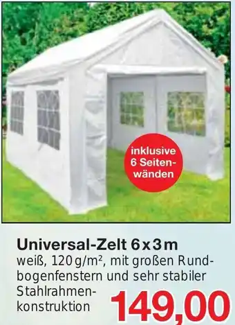 Jawoll Universal Zelt 6x3 m Angebot