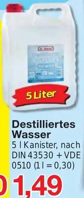 Jawoll Destilliertes Wasser 5 Liter Kanister Angebot