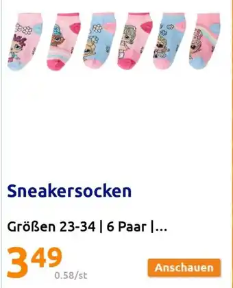 Action Sneakersocken 23-34 6 Paar Angebot