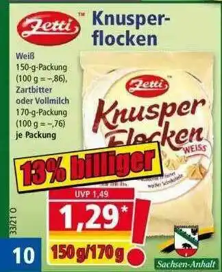 Norma Zetti Knusperflocken Angebot