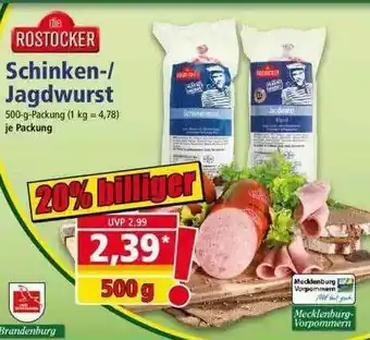 Norma Die Rostocker Schinken- Jagdwurst Angebot