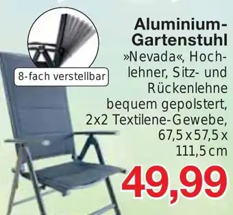 Jawoll Aluminium Gartenstuhl Nevada Angebot