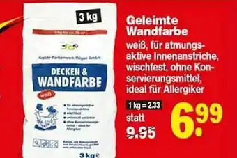 Repo Markt Geleimte Wandfarbe Angebot