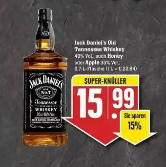 Edeka Jack Daniel's Old Tennessee Whiskey Auch Honey Oder Apple Angebot