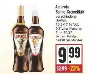 Edeka Amarula Sahne-cremelikör Angebot