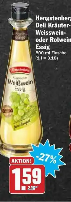 Hit Hengstenberg Deli Kräuter Weisswein Oder Rotwein Essig Angebot