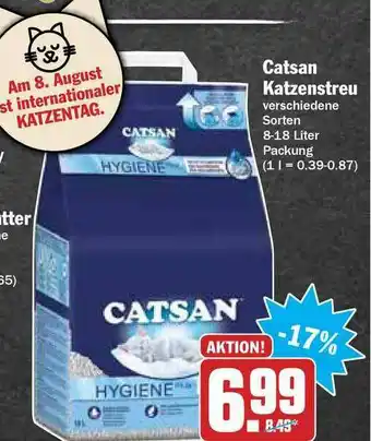 Hit Catsan Katzenstreu Angebot