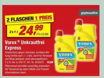 toom Baumarkt Vorox Unkrautfrei Express Angebot