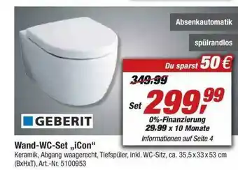 toom Baumarkt Geberit Wand-wc-set „icon” Angebot