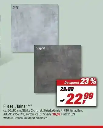 toom Baumarkt Fliese „taina” Angebot