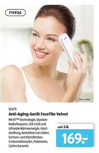 Aldi Süd Silk'n Anti-aging-gerät Facetite Velvet Angebot