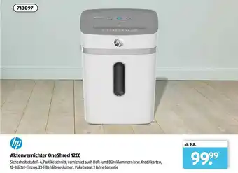 Aldi Süd Hp Aktenvernichter Oneshred 12cc Angebot