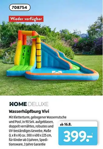 Aldi Süd Homedeluxe Wasserhüpfburg Vivi Angebot