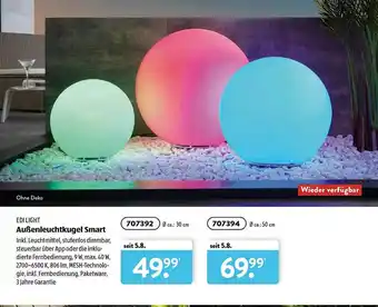 Aldi Süd Edi Light Außenleuchtkugel Smart Angebot