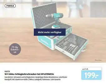 Aldi Süd Makita 18 V Akku-schlagbohrschrauber-set Hp457dwex4 Angebot