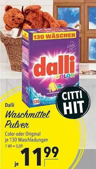 CITTI Markt Dalli Waschmittel Pulver Angebot