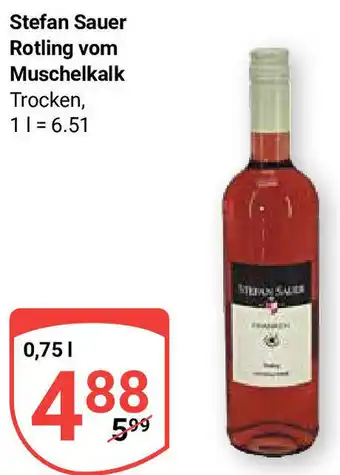 Globus Stefan Sauer Rotling vom Muschelkalk 0,75 L Angebot