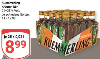 Globus Kuemmerling Kräuterlikör 25 x 0,02 L Angebot