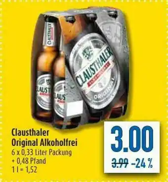 diska Clausthaler Original Alkoholfrei Angebot