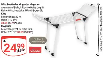 Globus Vileda Wäscheständer King oder Magnum Angebot