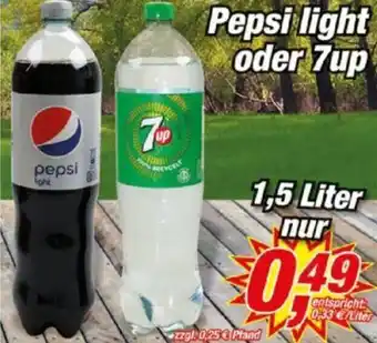 Posten Börse Pepsi light oder 7up 1,5 Liter Angebot