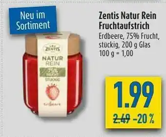 diska Zentis Natur Rein Fruchtaufstrich Angebot