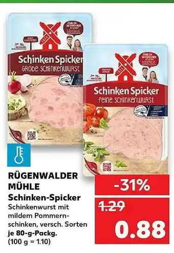 Kaufland Rügenwalder Mühle Schinken-spicker Angebot