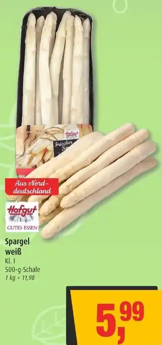 Markant Hofgut Spargel weiß 500 g Schale Angebot