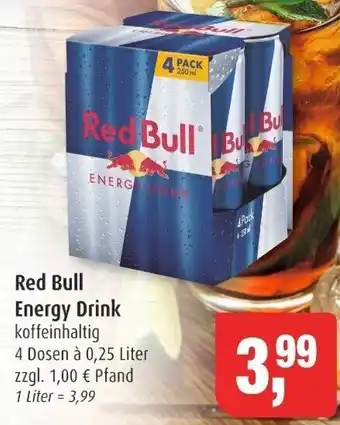 Markant Red Bull Energy Drink 4x0,25 Liter Angebot