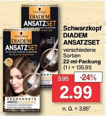 Famila Nord Ost Schwarzkopf Diadem Ansatzset 22 ml Packung Angebot