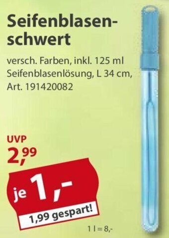 Sonderpreis Baumarkt Seifenblasenschwert Angebot