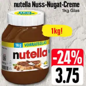 Edeka Nutella Nuss Nugat Creme 1 kg Glas Angebot