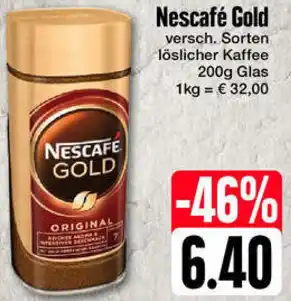 Edeka Nescafé Gold 200 g Glas Angebot