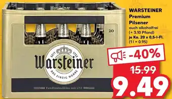 Kaufland Warsteiner Premium Pilsener Ka. 20x0,5 L-Fl. Angebot