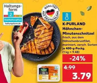 Kaufland K-Purland Hähnchen Minutenschnitzel 400 g Packg. Angebot