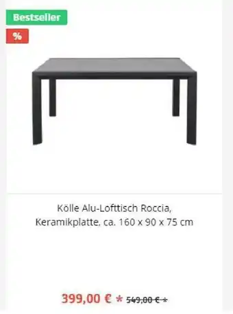 Pflanzen Kölle Kölle Alu Lofttisch Roccia, Keramikplatte Angebot