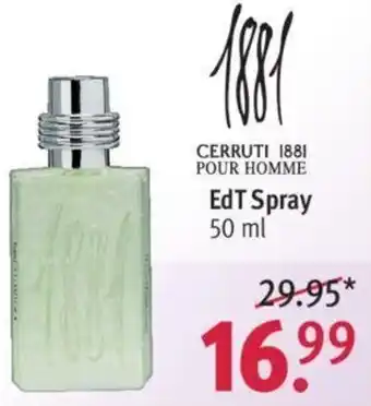 Rossmann CERRUTI 1881 POUR HOMME EdT Spray 50 ml Angebot