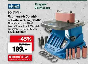 Lidl Scheppach Oszillierende Spindelschleifmaschine ,,OSM6" Angebot