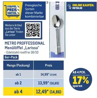 METRO METRO PROFFESSIONAL Menülöffel ,,Larissa" Angebot