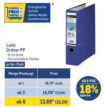 METRO Leitz Ordner PP Angebot