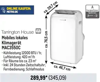 METRO Tarrington House Mobiles lokales Klimagerät MAC3550C Angebot