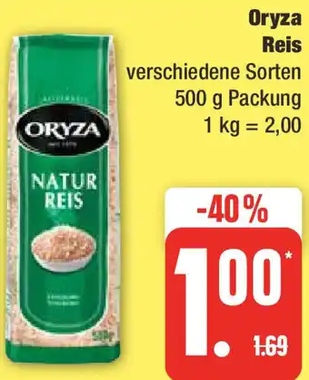 Edeka Oryza Reis 500 g Packung Angebot