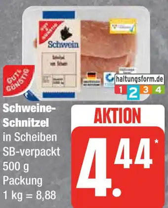 Edeka Gut & Günstig Schweine-Schnitzel 500 g Angebot