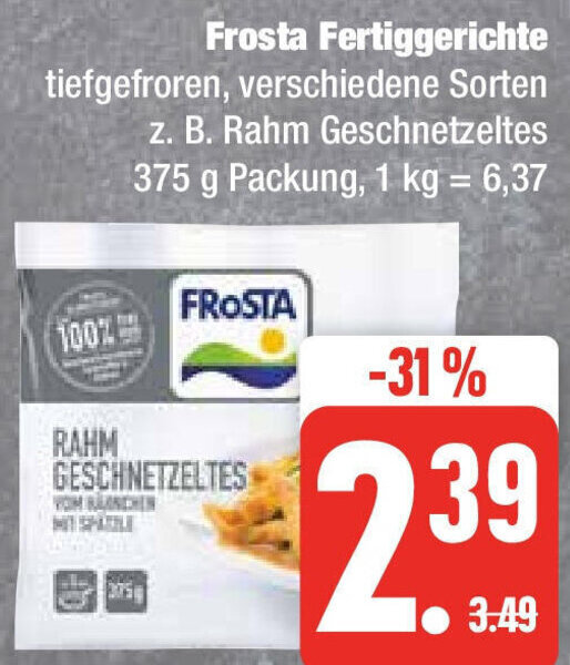 Frosta Fertiggerichte 375 g Packung Angebot bei Edeka